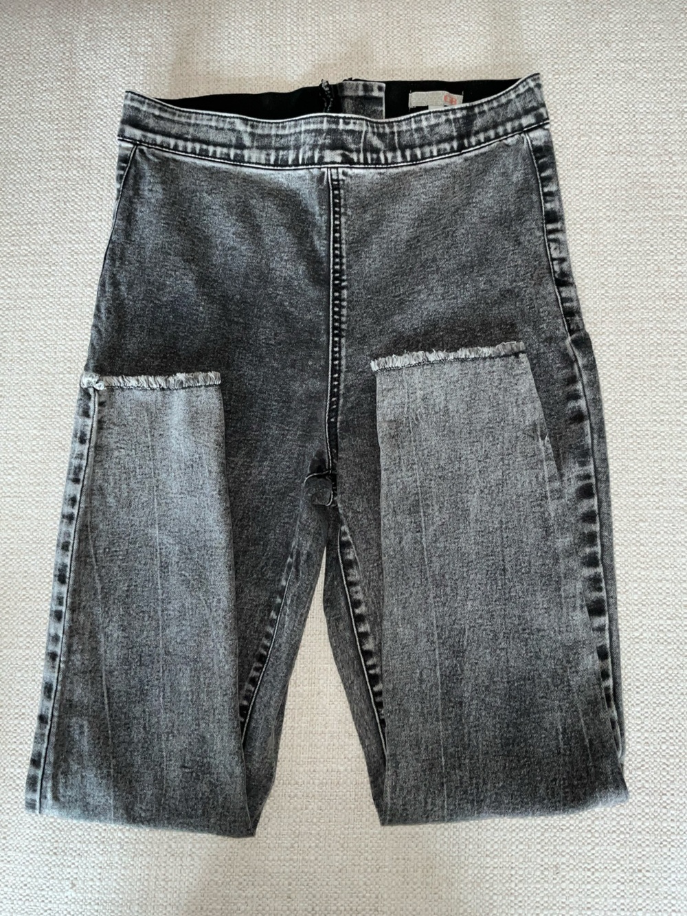 Gianni Bini Black Acid-Wash High-Rise Jeans